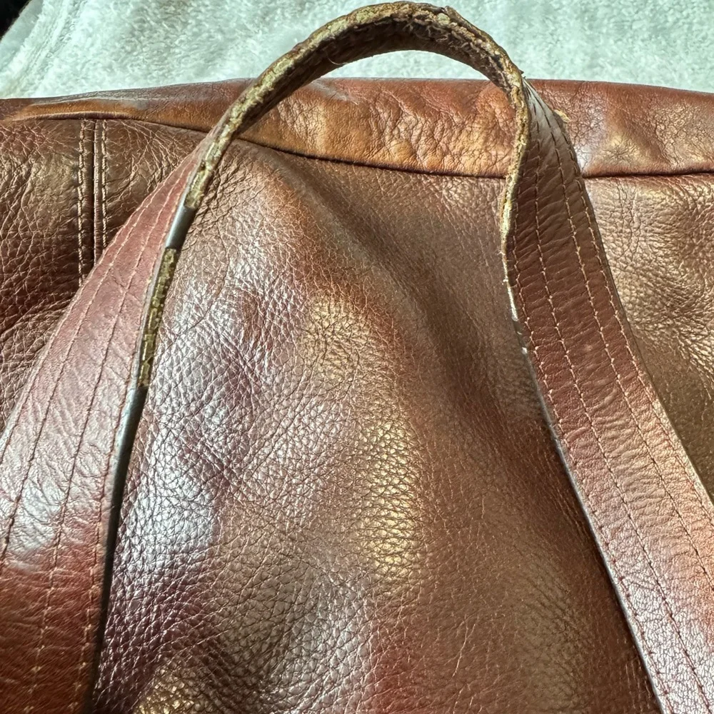 B. Makowsky Brown Leather Shoulder Bag with Distressed Finish PROJECT - Picture 6 of 13